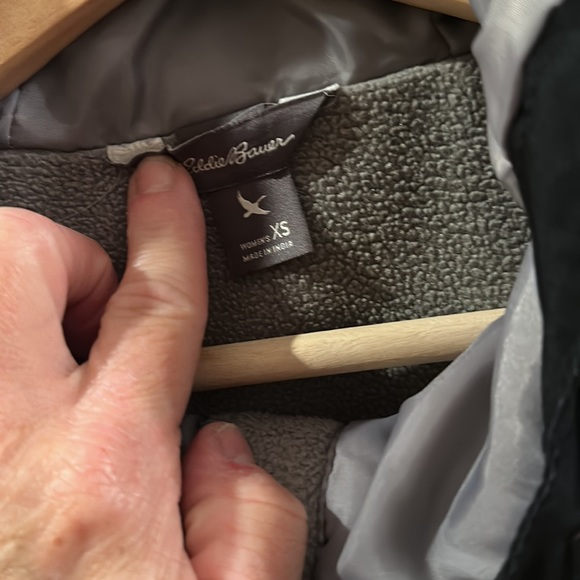 Eddie Bauer Black SOFT SHELL HOODED Jacket SIZE XS - Picture 7 of 13